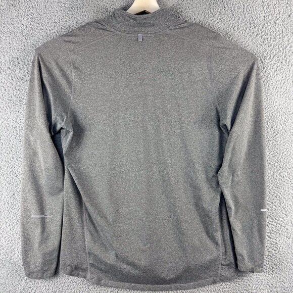 Nike Running Element 1/4 Zip Mens Large Gray Athletic Thumbholes‎ Reflective - Picture 8 of 16